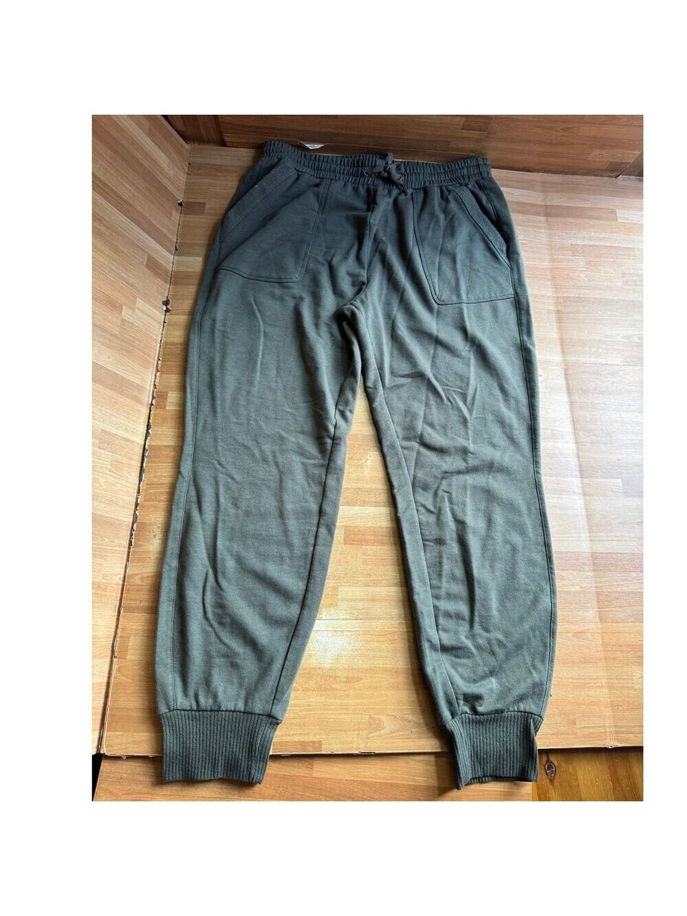 Splendid Patch Pocket Joggers Sweatpants Olive Green Gray Size Large